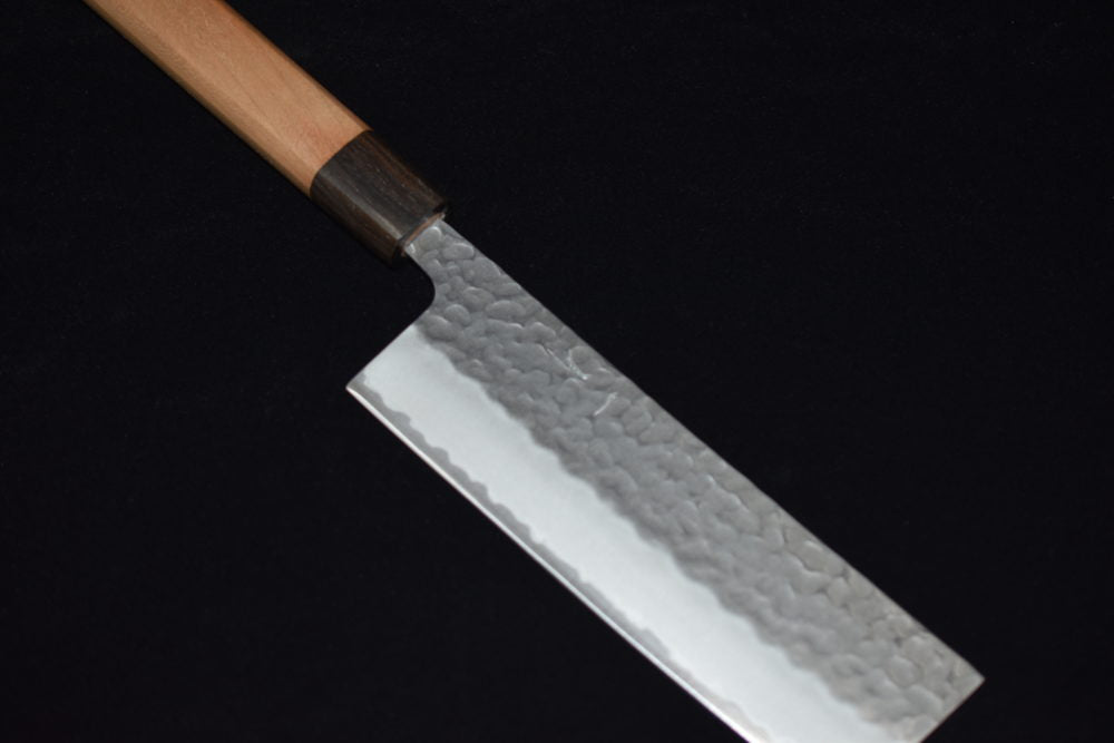 Hitohira Futana SB Migaki Tsuchime Nakiri 165mm Bois de Cerisier
